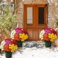 thumbnail image 2 of UV Resistant Outdoor Fall Flowers, 15-Bundle Silk Mums for Garden Pots, Yard Decor and Seasonal Displays, 2 of 8