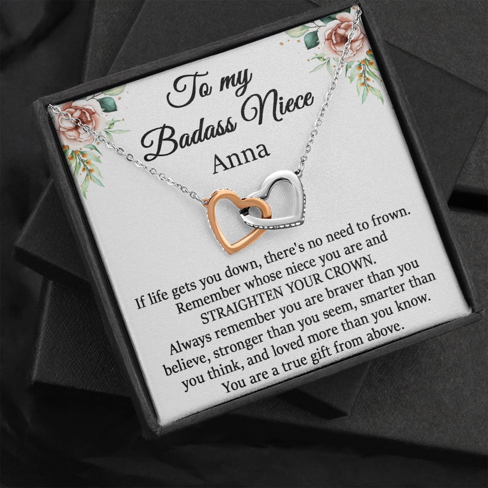 To My Niece From Aunt Niece Graduation Niece Birthday Necklace, A Meaningful Necklace Perfect For Anniversaries, Birthdays, Valentine V8726, Multi Interlocking Heart Necklace
