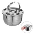 thumbnail image 1 of BESTYASH 1Pack Hiking Soup Pots Stainless Steel Round Design Durable Cookware for Camping, 1 of 7