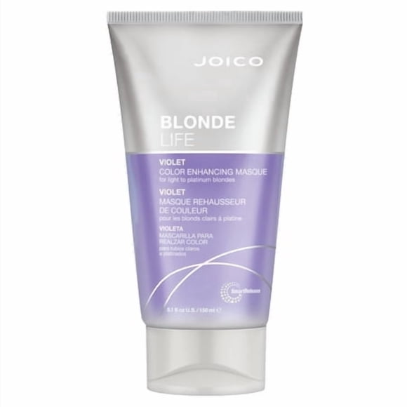 Joico Blonde Life Color Enhancing Masque | For Blonde Hair | Color Depositing Treatment | Maintain Unique Blonde Tones | Fortified With Monoi & Tamanu Oil | Violet | 5.1 Fl Oz