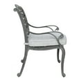 thumbnail image 3 of GatherCraft Ventura Cast Aluminum Dining Arm Chair with Cushion Heritage Grey/Golden Gauze, 3 of 5