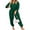 Dark green, variant on Weardear Womens Jumpsuits Casual V Neck Lantern Long Sleeve Dressy Romper Pleated Belt One Piece Outfits with Pocketss