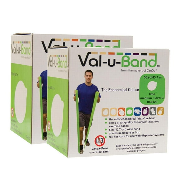 Val-u-Band Twin-Pak, latex-free, lime (3), 100 yard (2 50-yd boxes)