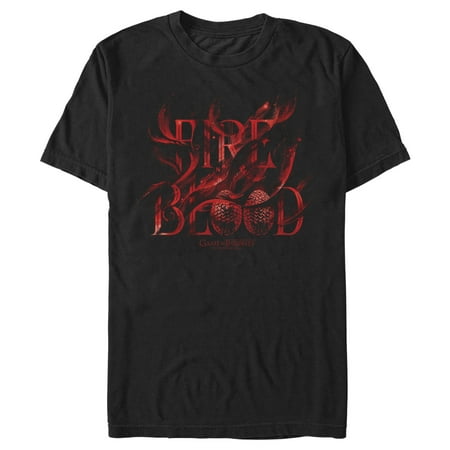 Men s Game of Thrones Fire and Blood Graphic Tee Black Small
