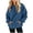 Blue, variant on Jaunzuar Hoodies for Women Solid Color Corduroy Long Sleeve Sweatshirt Loose Casual Pullover Sweatshirts with Pockets L