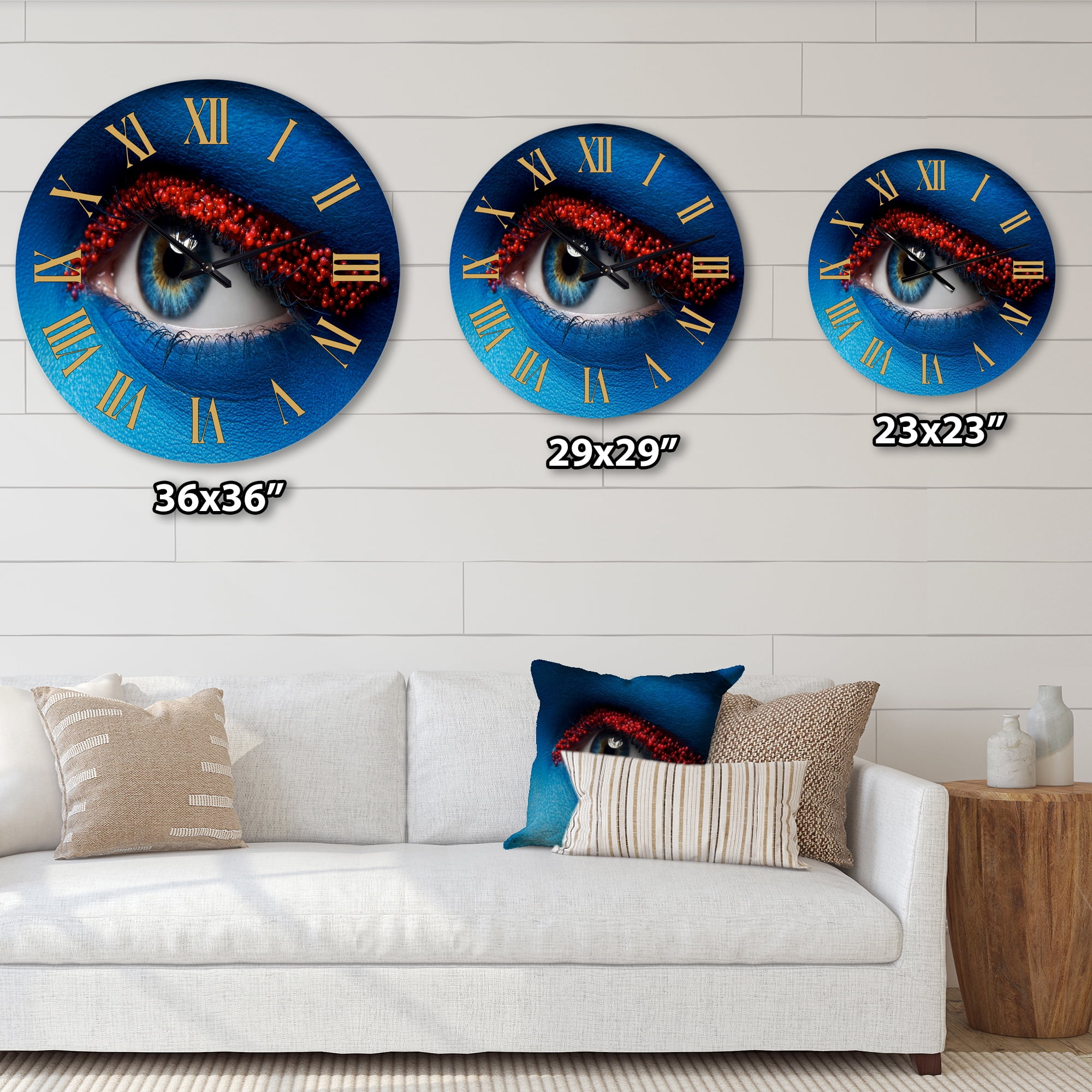 Designart 1 in Modern,Contemporary Wall Clock