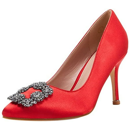 

SySea Elegant Lady Stiletto High Heel Pumps Women Party Shoes Bling Bling Jewelry Buckle