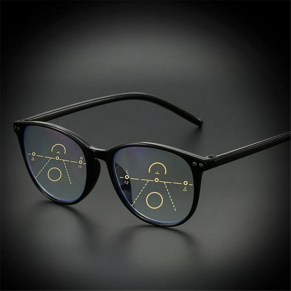 Progressive Multifocal Reading Glasses Blue Light Blocking Computer Glasses Black
