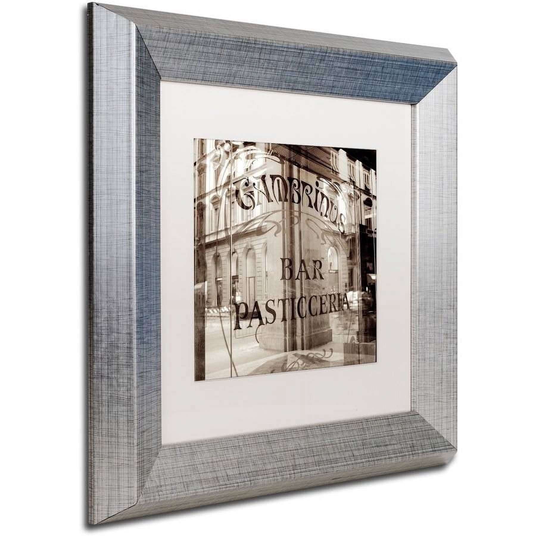 Trademark Fine Art "Firenze V" Canvas Art by Alan Blaustein, White Matte, Silver Frame