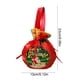 thumbnail image 3 of Bolsa de Tela con Cordón para Dulces y Manzanas Navideñas | Estampado de Papá Noel y Muñeco de Nieve | Material: Tela | 13×23Cm | Ideal Como Regalo para La Víspera de Navidad, 3 of 6