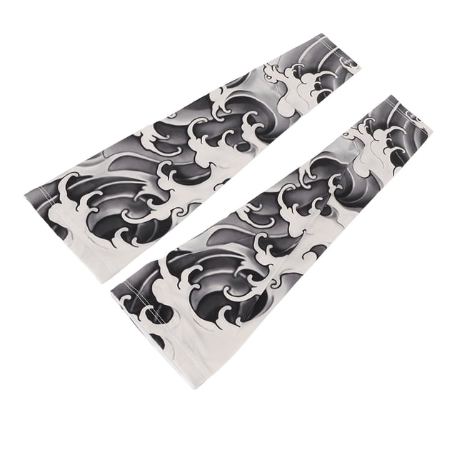 Mangas de Tatuajes Temporales BuyWeek Protección Solar Seda de Hielo 1 Par