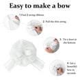 thumbnail image 4 of LoomJoyz 6 Pieces Large Pull Bows, Pink Gift Bow, 6 inches, Party Gift Wedding Ribbon Bows for Wrapping Boxes or Flower Decorations, Day Present Decoration Bow(White), 4 of 4