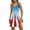 Blue, variant on Women's Sleeveless American Flag Print Mini Tank Dress, Casual Summer Beach Sundress with Pockets for 4th of July Independence Day,Blue L