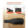 thumbnail image 4 of Compact Carbon Fiber Violin Case - 4/4 Full Size Black Carrying Bag with Shoulder Strap, 4 of 11
