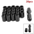 thumbnail image 1 of 20Pcs M12 x 1.25 Thread Black Metal Hex Locking Lug Nuts 20pcs For Auto Wheel, 1 of 3
