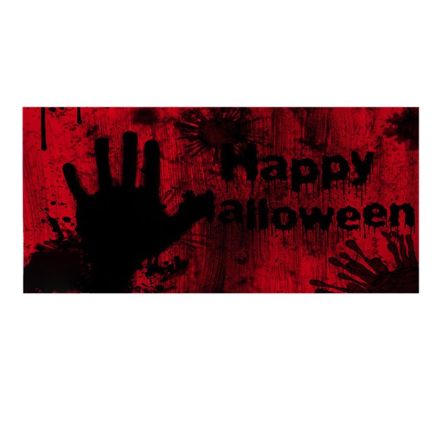 TIELUTT Halloween Garage Door Decorations Cover Banner Halloween Background for Photo Party Wall Star Flag Triangular Flag Boxes Flag Manga 5 Table Runners 72 Inches Long Indoor Banner Happy Birthday