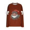 thumbnail image 6 of Horkkom Christmas Sweaters for Women Funny Santa Claus Graphic Sweatshirts Holiday Party Christmas Sweatshirts S, 6 of 6