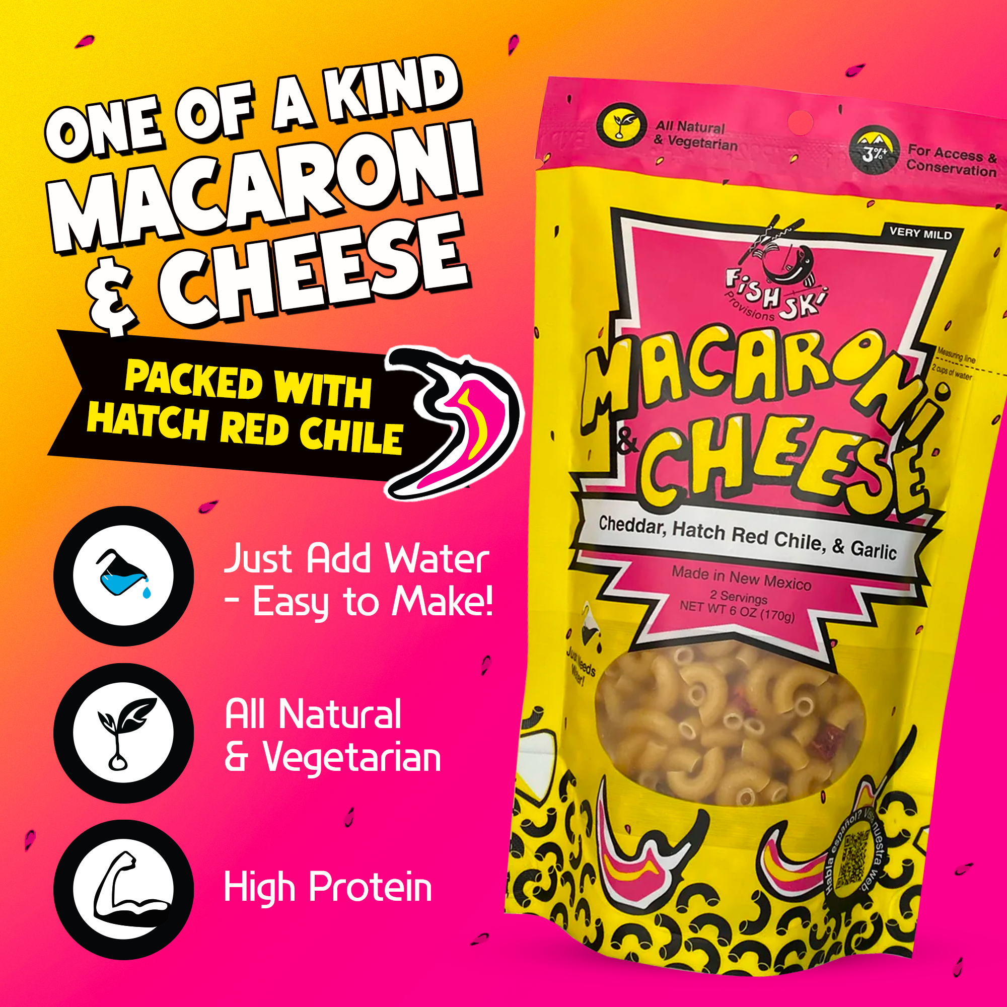 FishSki Provisions Hatch Red Chile Cheddar Macaroni and Cheese 32 pack - image 2 of 4