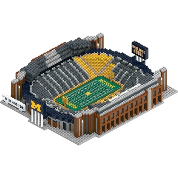 Michigan Stadium FOCO 3D BRXLZ Building Set Football Stadium Michigan Wolverines "The Big House" Full Size