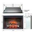 thumbnail image 3 of PuraFlame EF302A Electric Fireplace Insert, Fire Crackling Sound, Remote, 750/1500W, Black, 33" W x 21" H, 50.3 lbs, 3 of 6