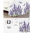 thumbnail image 3 of Purple Lavender Wrap Around Bed Skirts for Queen Bed 18" Drop,Bed Skirt with Adjustable Elastic Belt Dust Ruffle Bed Valance for Bedroom Hotel Pastoral Botanical Floral Dragonfly Bed Frame Cover, 3 of 7