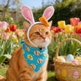 thumbnail image 5 of NWOKYZGH Set of 2 Easter Costume Bunny Ears Headband Cute Bandana Funny Easter Puppy Toy Kit Outfit Eggs Scarf Bibs for Holiday Pet Puppy Party Accessory, 5 of 6