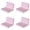 Pink, variant on Floating Shelves 4 x 4 x 3 Inch for Wall, Punch Wall Mount Shelf with Self Adhesive Hanger, Waterproof Plastic Floating Shelf for Living Room, Kitchen, Bathroom, Bedroom
