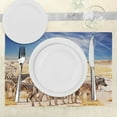 thumbnail image 3 of Ambesonne Wildlife Place Mats Set of 4, Savannah National Park, Standard Size, Multicolor, 3 of 6