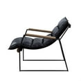thumbnail image 3 of Benjara Accent Chair with Leatherette Seat and Metal Frame, Black, 3 of 5