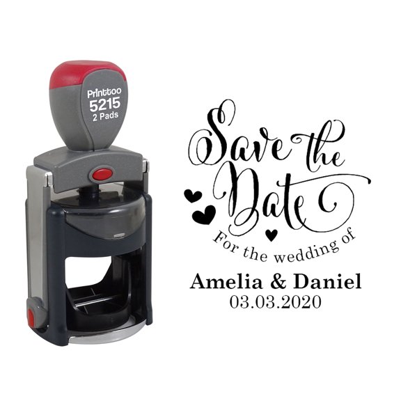 Printtoo Heavy Duty Dater Stamp With Revised Text Office Stationery Self Inking Date Rubber Stamp-Black