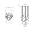 thumbnail image 5 of Sonneman 2897.25 Ballet 24 Light 49" Wide Led Abstract Multi Light Pendant - Black, 5 of 5