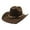 Coffee, variant on Classic Western Cowboy Sun Hat for Women and Men with Shapeable Wide Brim and Durable Design