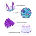 thumbnail image 4 of Lanbubble Girls Tankini Swimsuit Two Piece Bathing Suits Summer Beach Swimwear with Skirt Shorts Mermaid Scale 7-12Y, 4 of 9