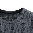 thumbnail image 4 of 5XL-8XL Ripped T Shirts for Men Plus Size Short Sleeve Lightweight Tees Tops Casual Solid Pullover Crewneck Breathable Streetwear Tshirts, 4 of 4