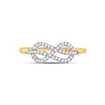 thumbnail image 2 of FB Jewels 10kt Yellow Gold Womens Round Diamond Infinity Fashion Ring 1/6 Cttw Size 7, 2 of 4