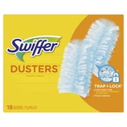 Swiffer Dusters Refill for Cleaning, Feather & Microfiber Duster Alternative, Unscented, 18 Count