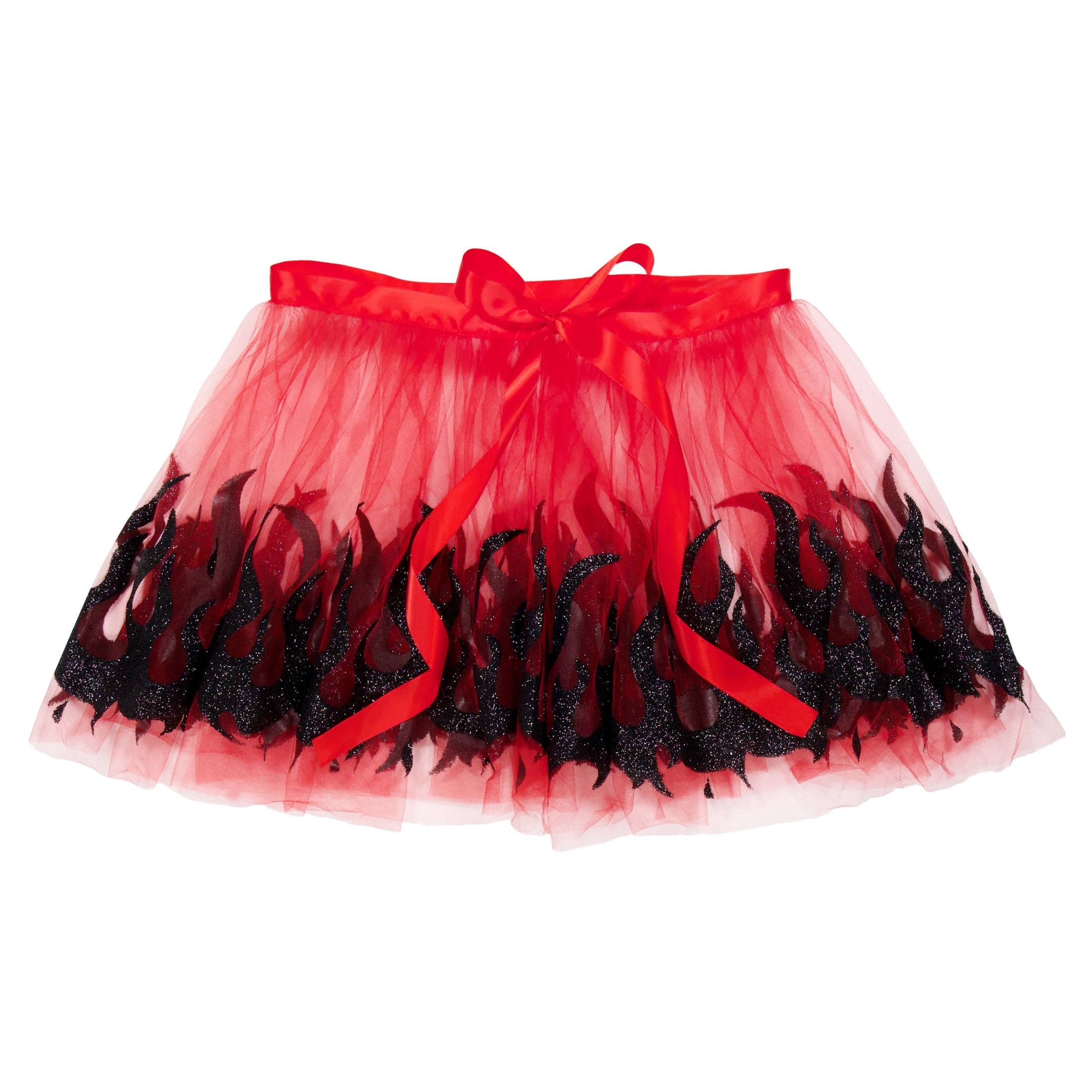 Devil Flame Tutu Costume Accessory for Adults, Red and Black, S/M, Halloween by Way To Celebrate