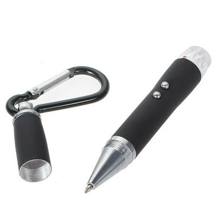 3in1 LED Torch Lamp Flashlight + 0.5mW Laser + Ball Pen Keychain (Best Pistol Flashlight Laser Combo)