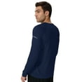 thumbnail image 5 of Satankud Mens Sun Protection UPF 50+ Shirts Long Sleeve Swim Rash Guard Shirt Workout Running Athletic UV Gym Surf Hiking Navy Blue L, 5 of 9