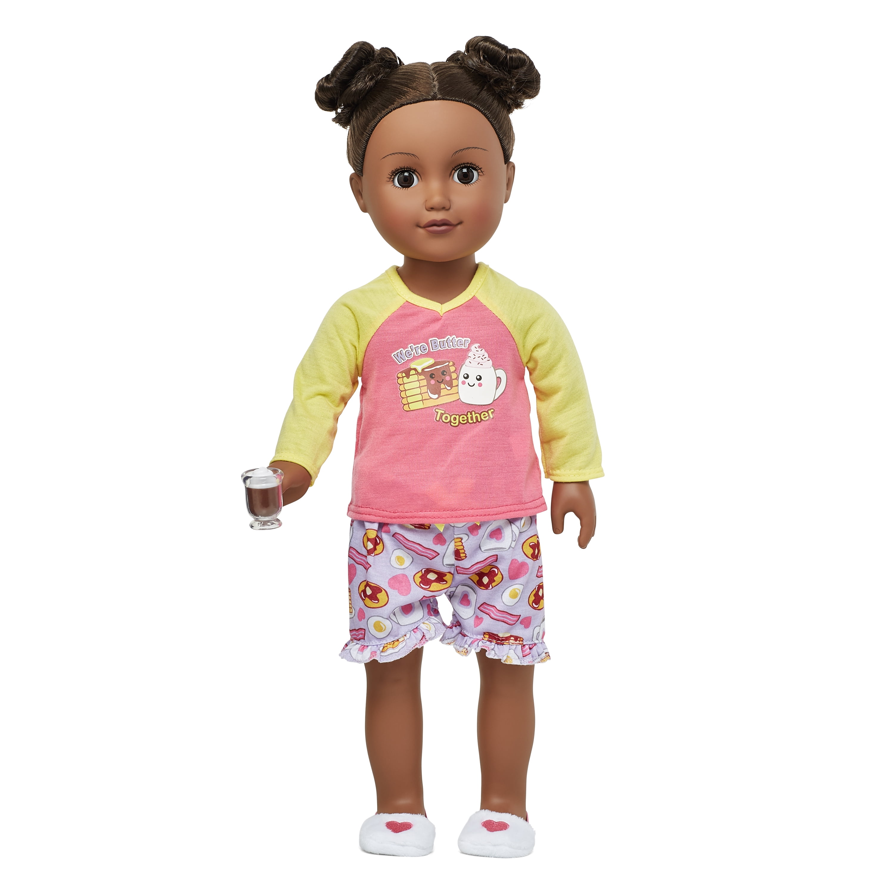 My Life As Pink And Yellow Pancake Pajamas Doll Clothing, 4 Pieces Included