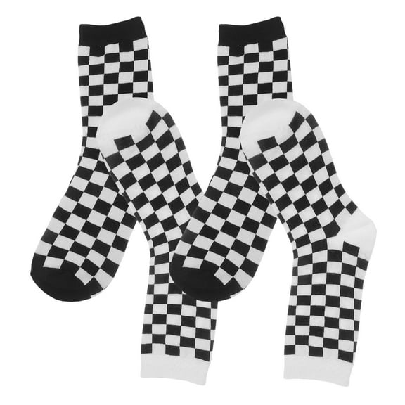 LULULION Knee High Socks Women Fashion Black 2 Pairs