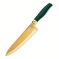 thumbnail image 3 of Thyme & Table 7-Piece Slim Block Knife Set - Green & Gold, 3 of 11