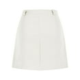 thumbnail image 6 of White Mini Skirt Women Fashion Solid Color High Waisted Casual Pleated Pants Skirt with Zipper Summer Skirts for Women, 6 of 7