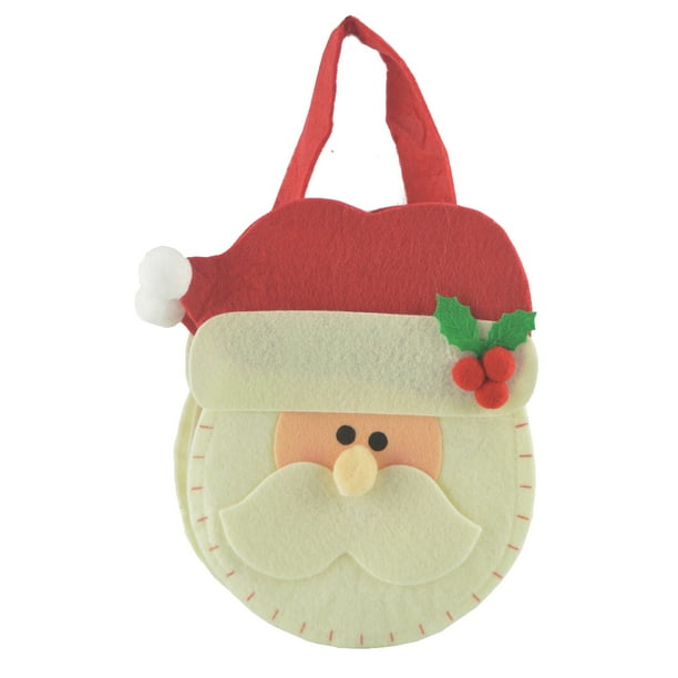 Inteprter Bolsas de Navidad de dibujos animados, envoltorio de regalo, soporte de almacenamiento de embalaje, bolso de alce de muñeco de nieve de Kits de decoración para fiestas Papá Noel Inteprter HA068774-03