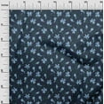 thumbnail image 3 of oneOone Coton Jersey Bleu2 Tissu Floral Rétro Robe Tissu Tissu Imprimé par la Cour 58 Pouces de Large, 3 of 5
