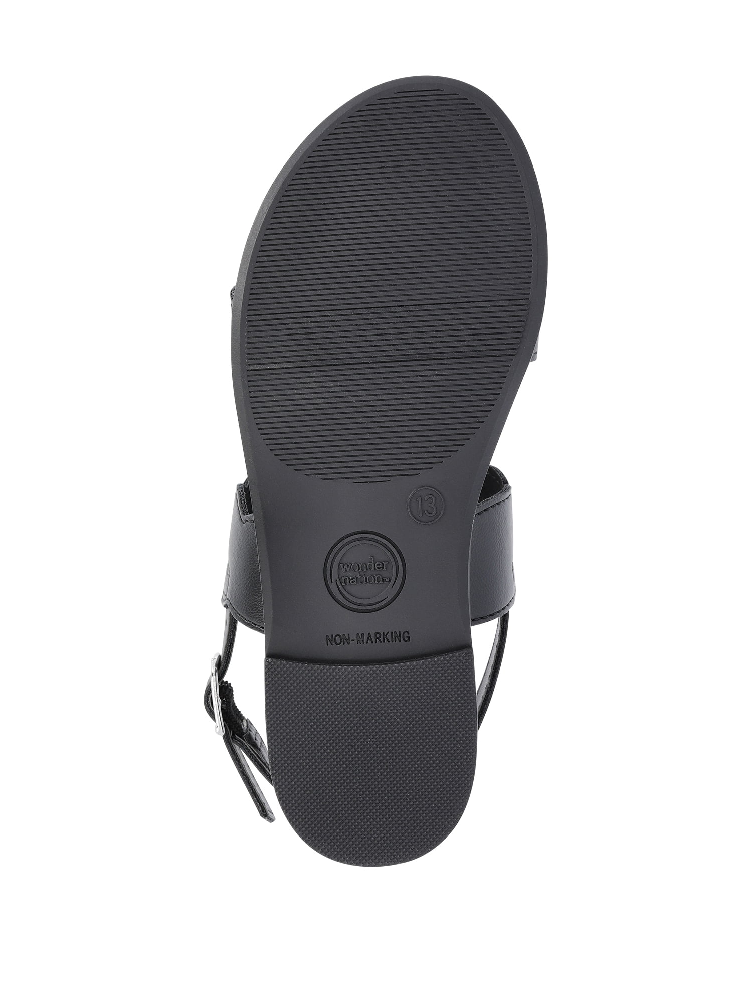 Wonder Nation Girls Two-Strap Slingback Sandals