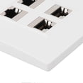 thumbnail image 2 of Cat 6 Ethernet wall plate 4 ports female to female to avoid clutter. Internet wall plate for CAT5, CAT5E, CAT6, CAT6A., 2 of 4