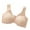 Khaki, variant on JIUKE Front Closure Bras for Women Plus Size Lace Full Coverage Comfy Stretchy Straps Everyday Bras Sleepwear