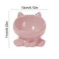 thumbnail image 3 of Lilixerw Large Capacity 5.12 Inch Ceramic Cat Bowl with Cat Shaped Design,Elevated Raised Pet Food and Water Dish with Non-Slip Base,Whisker Friendly Design for Easy Feeding,Pink, 3 of 6