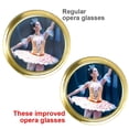 thumbnail image 2 of HQRP Opera Glasses Rose / Pink-pearl with Gold Trim w/ Crystal Clear Optic (CCO), Reading Light, Extendable Handle, 2 of 7